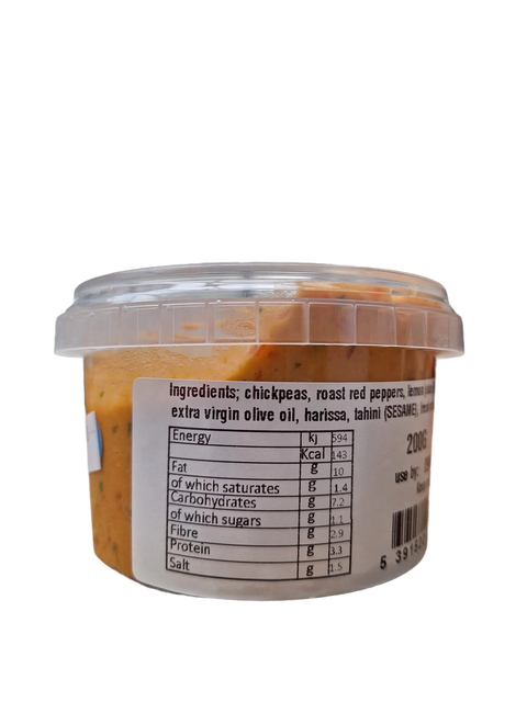 Real Olive harissa and fresh corriander Hummus 200g